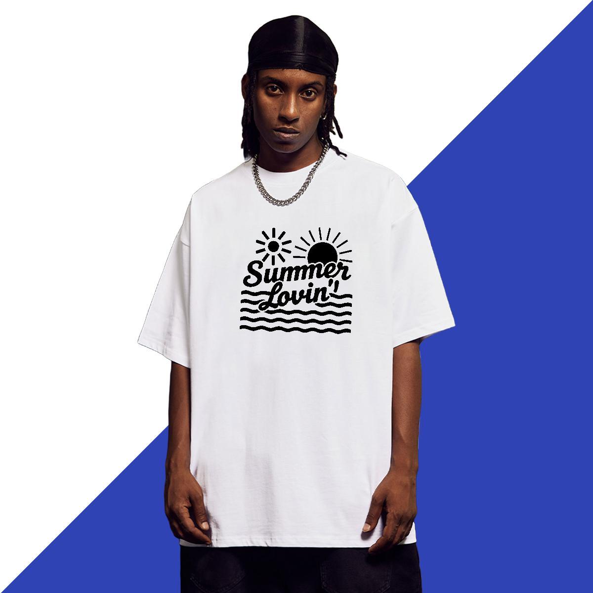 Classic Men Tshirts 100% Cotton 230g Hip Hop Street letter Custom Cartoon Breathable Short Sleeve New Mens T Shirts Top Tees
