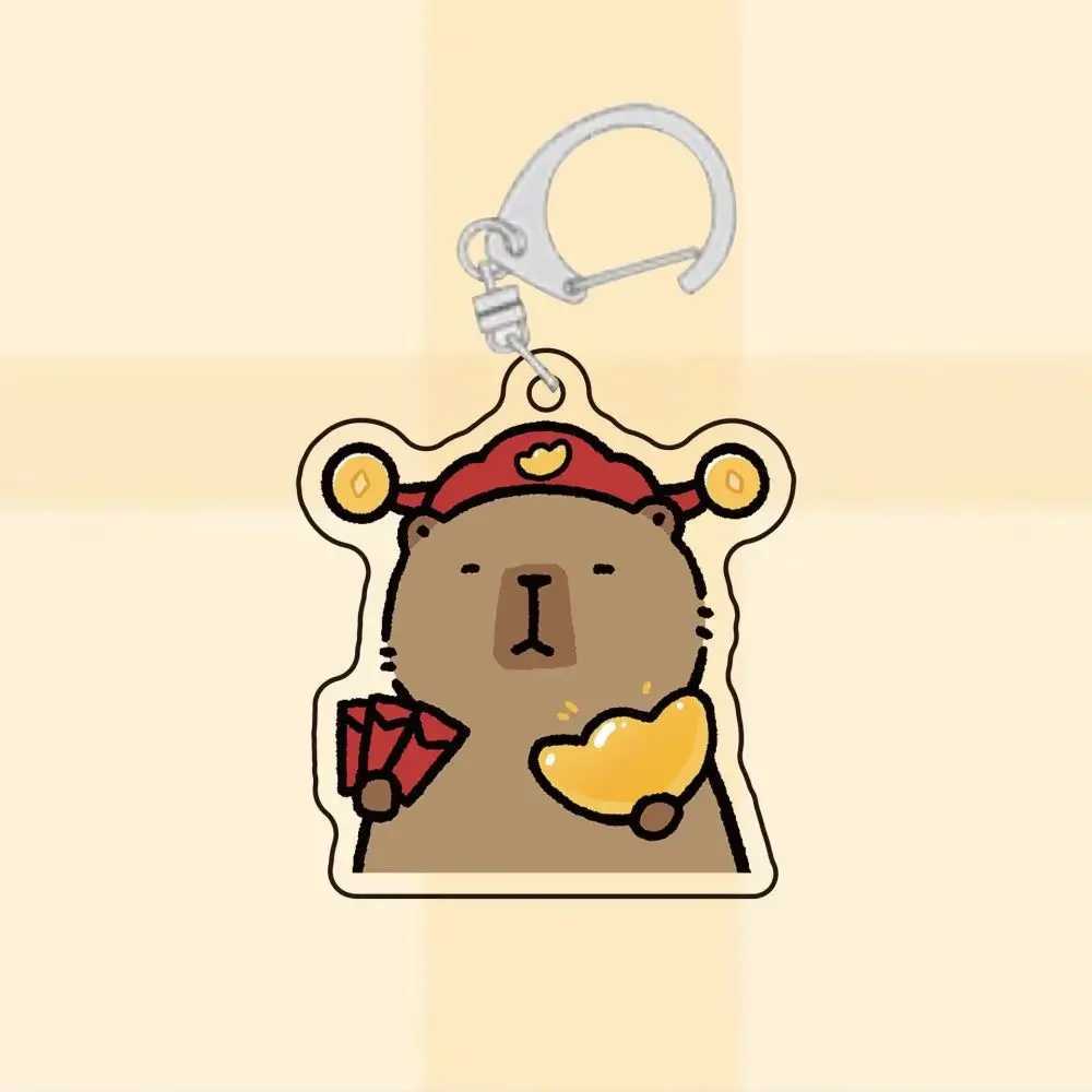 Hot Sale Cute Cartoon Capybara Acrylic Keychain Pendant Backpack Car Bag Key Ring Decor Friend GiftL240729