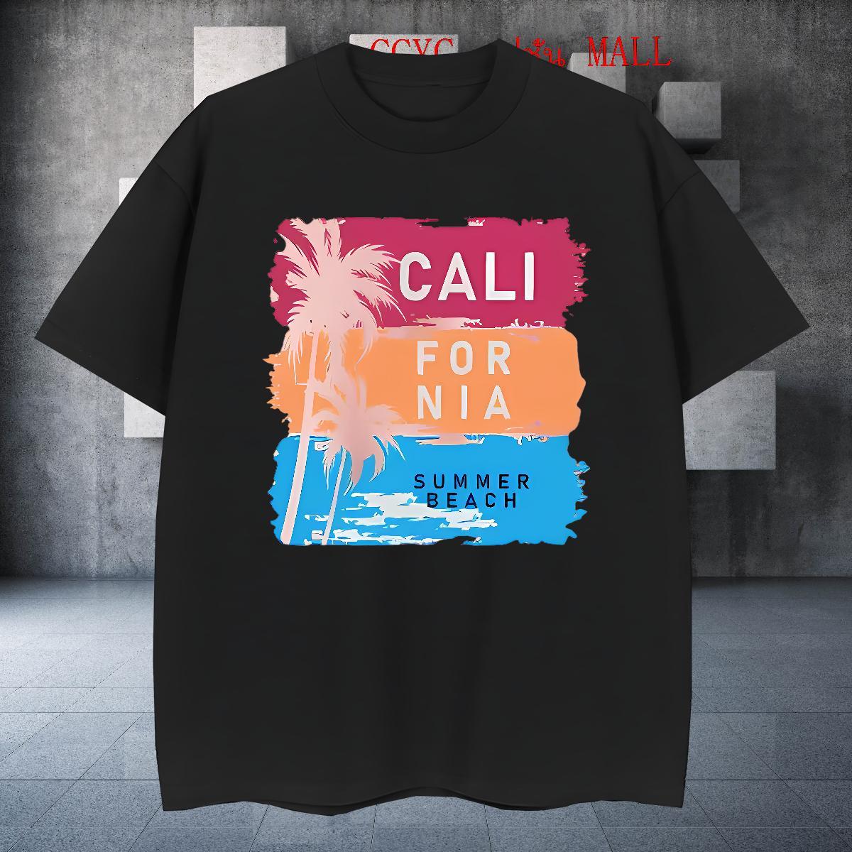 Free Shipping Tshirts 230g Pure Cotton Beach tree Custom Anime Breathable Soft DIY Customized T-Shirts for Men Polos