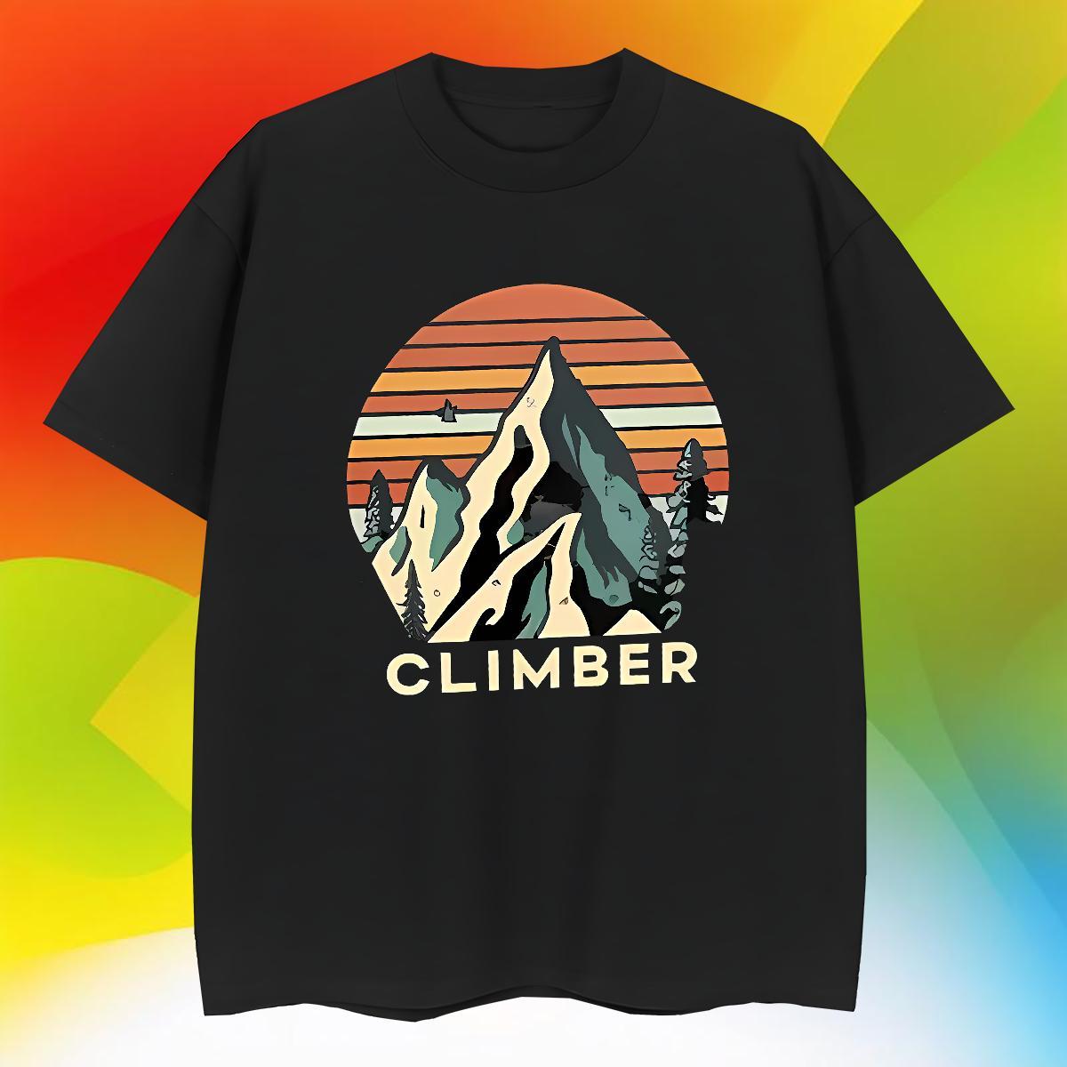 TOP Quality Men Tshirts 230g Pure Cotton Hip Hop mountains Cartoon Printing L-4XL Breathable Short Sleeve Fashion New T Shirts Men Tops Shirt