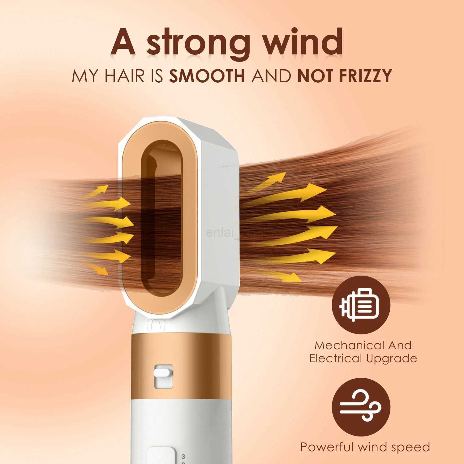 1000w Hair Deyer 5 In 1 Hair Styler With Curling Barrel Hot Air Brush Multifunctional Blow Dryer High Speed Ionic Hair DryersY240729