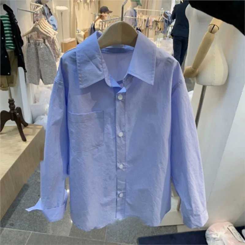 Fashion baby girl boy cotton shirt long sleeved baby toddler shirt spring autumn baby casual clothing 3-16YW240729