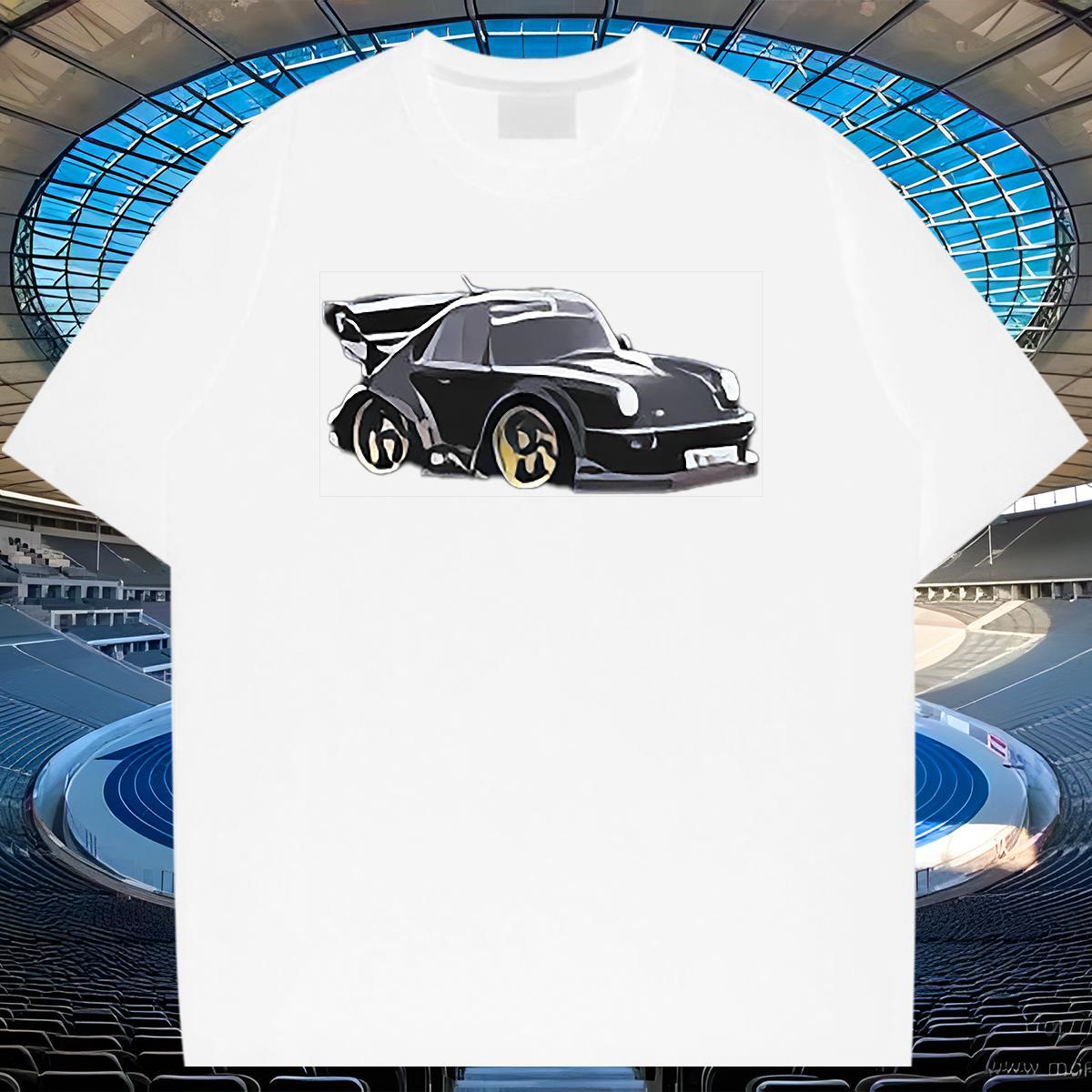Popular Mens Tshirts 230g Cotton Summer Casual car Custom Printing Pure Cotton 2024 DIY T-Shirts Tees Shirts