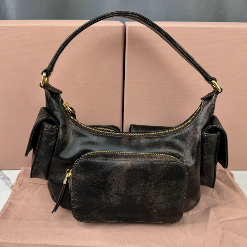 7A Quality Bags Designer women bag Underarm Hobo Vintage leather bag Y2k Shoulder bags