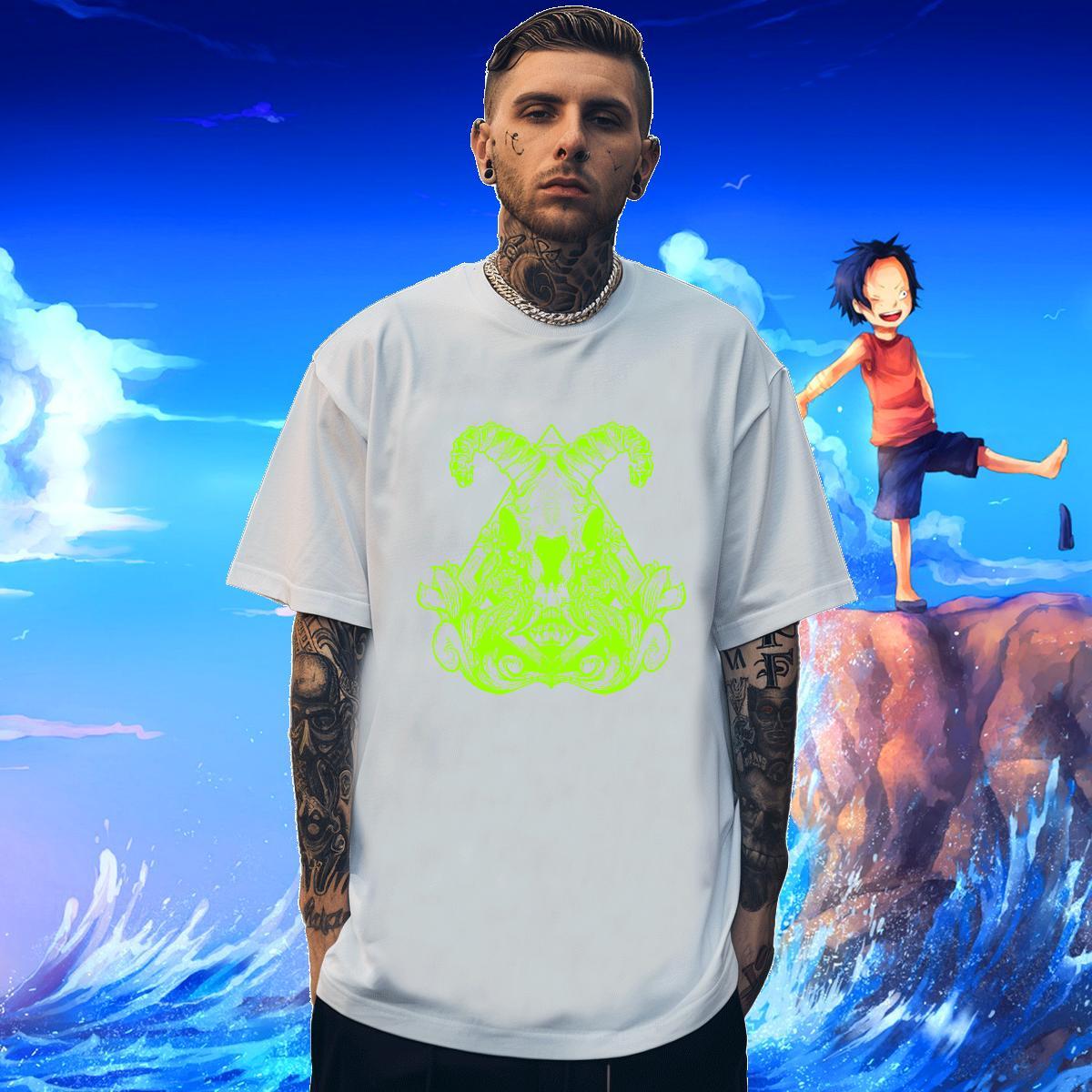 Loose Fit Men Tops Tees 230g 100% Cotton Hip Hop sheep Custom Print Oversized Short Sleeve Soft Fashion Designer T Shirt For Man Wear