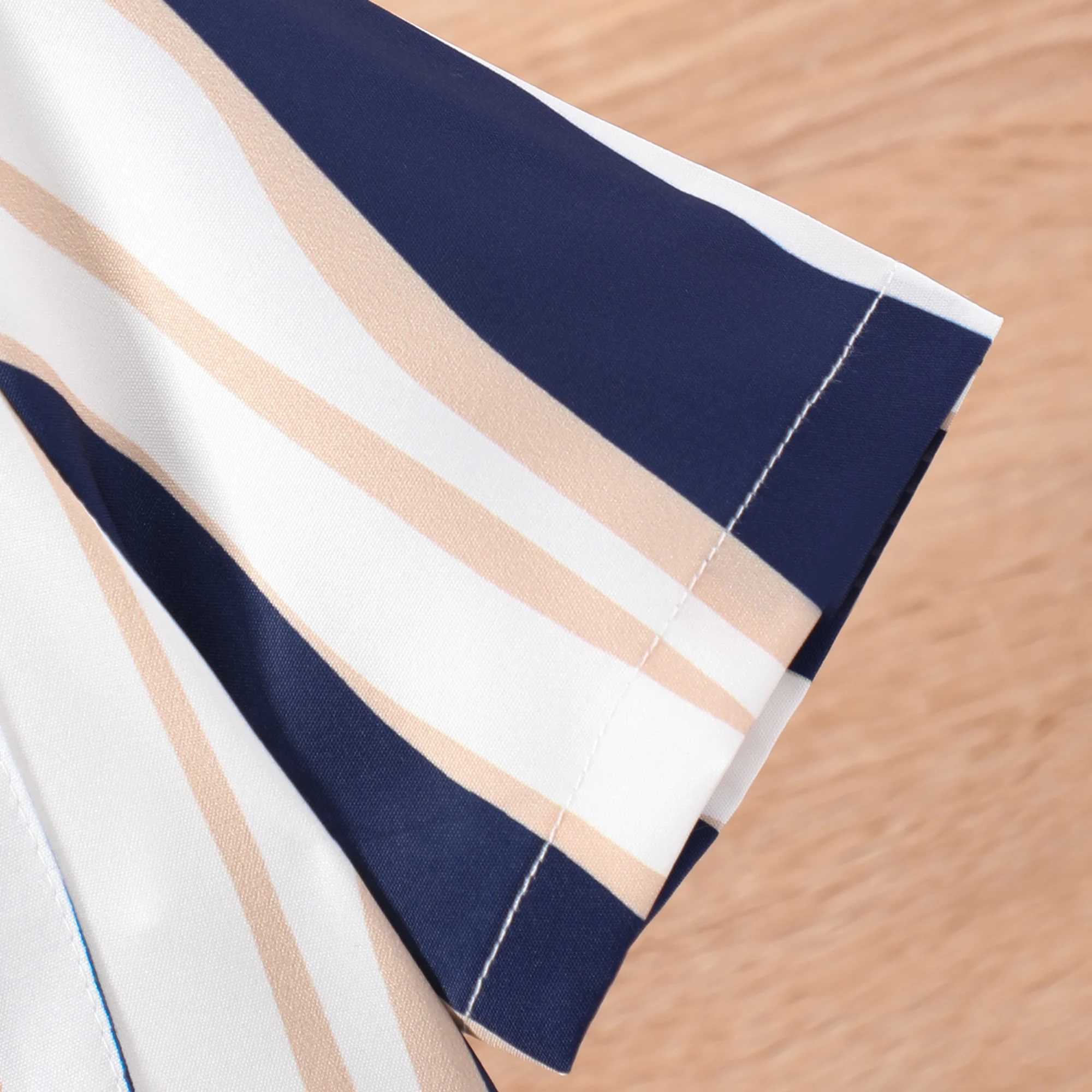 Summer boys new childrens clothing short sleeeved lapel striped shirt casual minimalist top 8 9 10 11 12 13 14 yearsW240729
