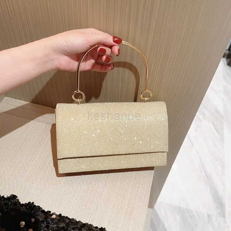 Shiny Wedding Clutch Handbag for Women Girls Glitter Shoulder Bag Wedding Purses Dating Bag All-matching Evening BagXJ240729