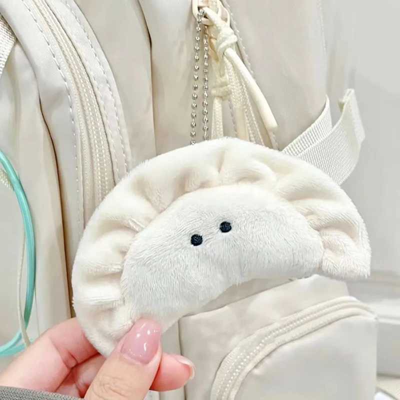 Cute Dumpling Keychains For Bag Pendant Creative Izakaya Food Plush Keychains Wholesale Stuffed Dumpling Doll Funny KeyringsL240729