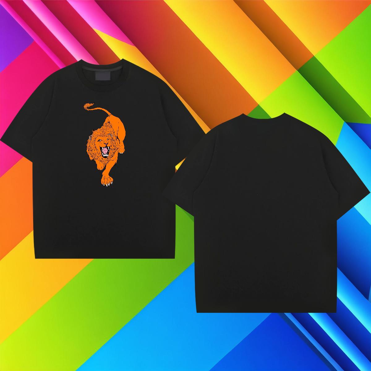 Loose Fit Mens Tshirts 230g Cotton Summer Casual tiger Oversized 4XL O-Neck Short Sleeve Fashion Design Mens T Shirts Tops Tees