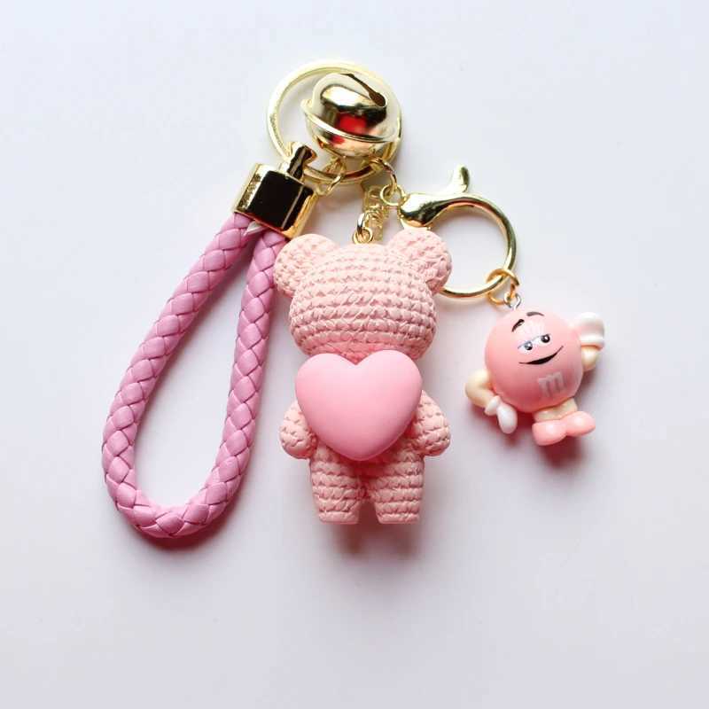 1PC Fashion Bear Keychain Cute Bear Animal Keychain Kid Gift Women Bag Phone Doll Pendant Car Keyring Figure DIY Jewelry TrinketL240729