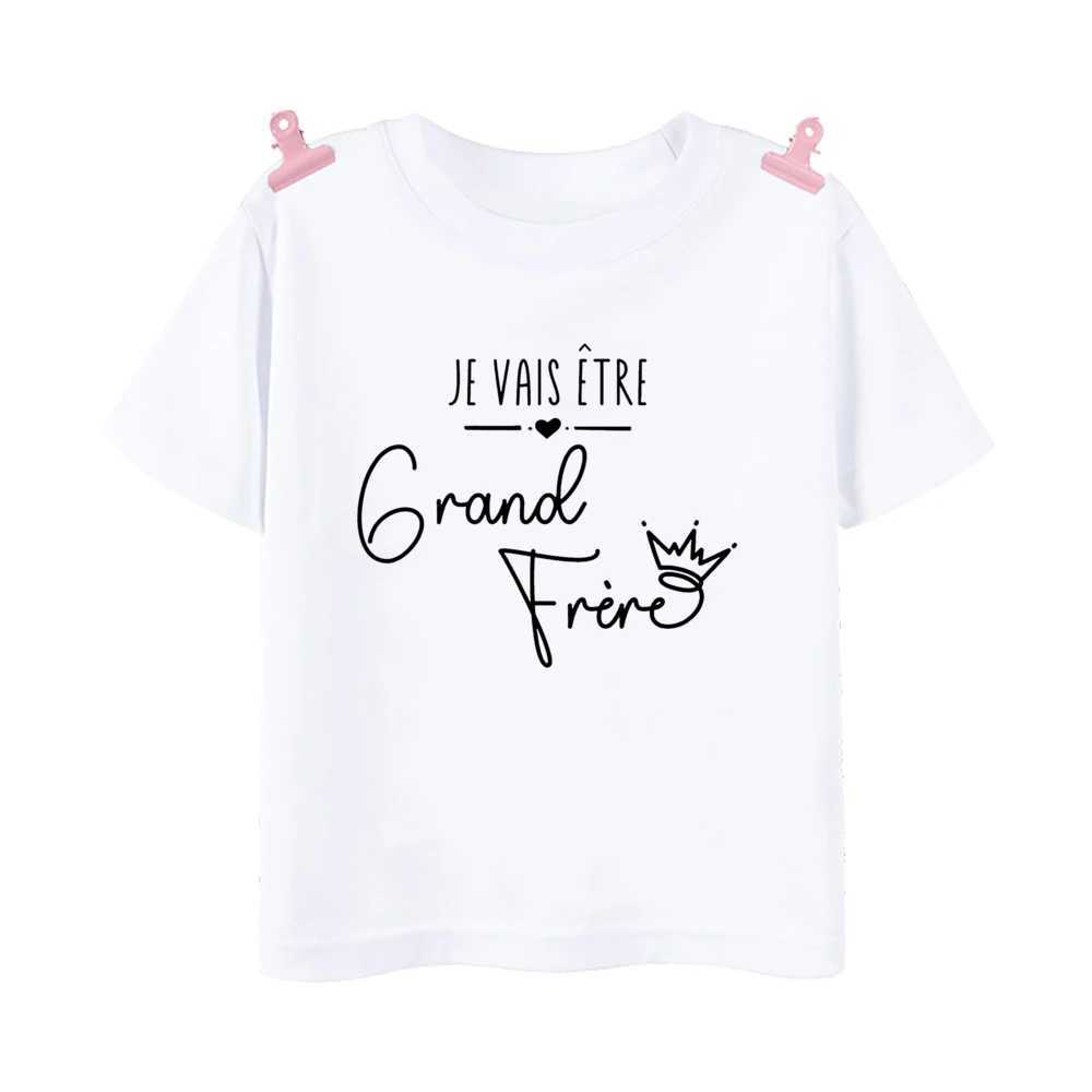 T-shirts I Am A Big Brother Big Sister Print T-shirt Pregnancy Announcement Boys Girls Shirt Kids Summer Clothes Child Short Sleeve TopL24729