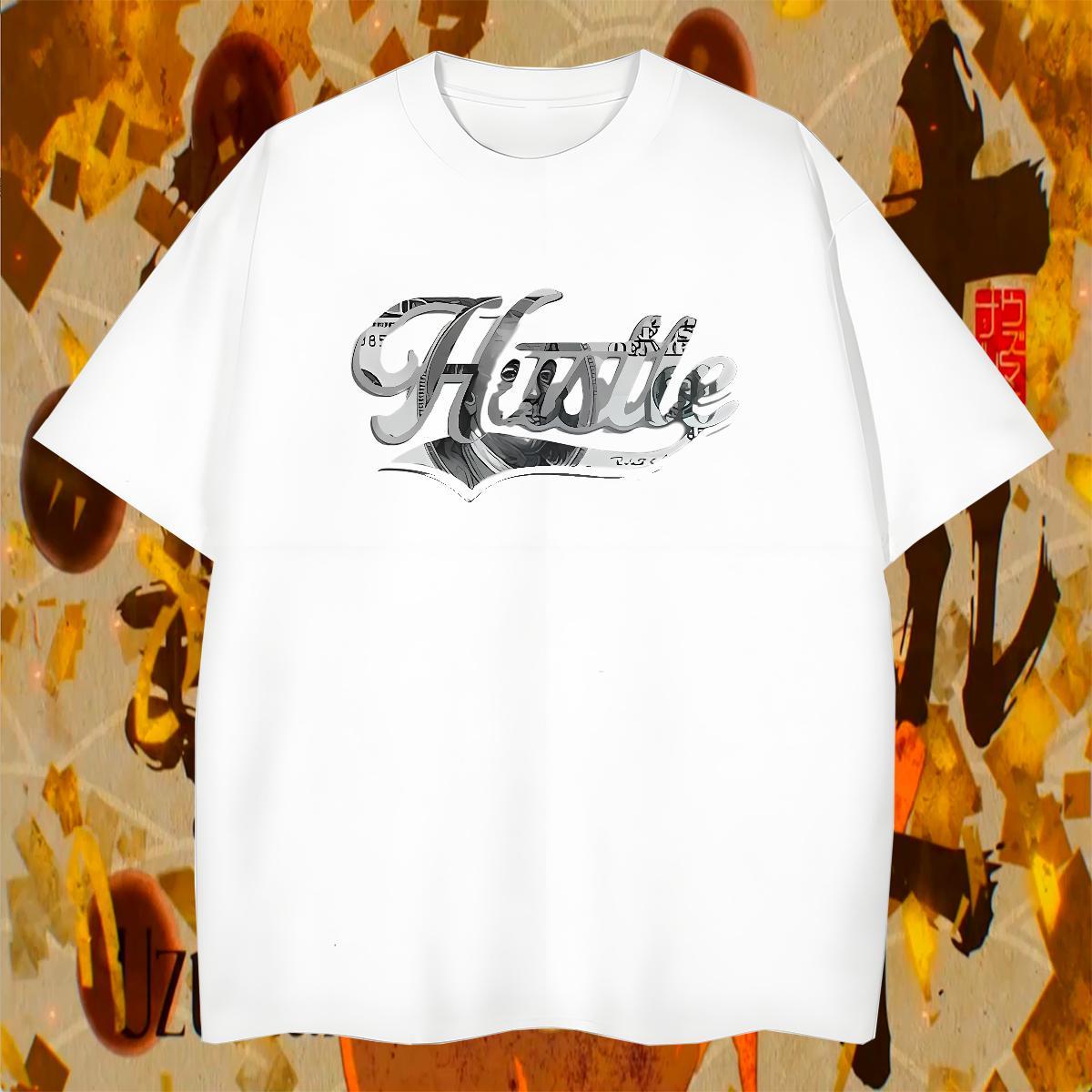 Cool Design Tshirts 230g 100% Cotton Daily Wear letter Anime Print Breathable Soft DIY Customized T-Shirts Tees Shirts