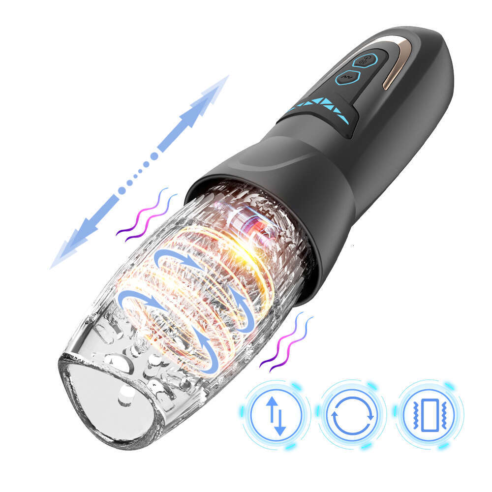 Automatic Electric Piston Rotating Sucker Male Blowjob Masturbator Cup Vagina Dildo Real Oral Vibrator Sex Toys for Men Machine
