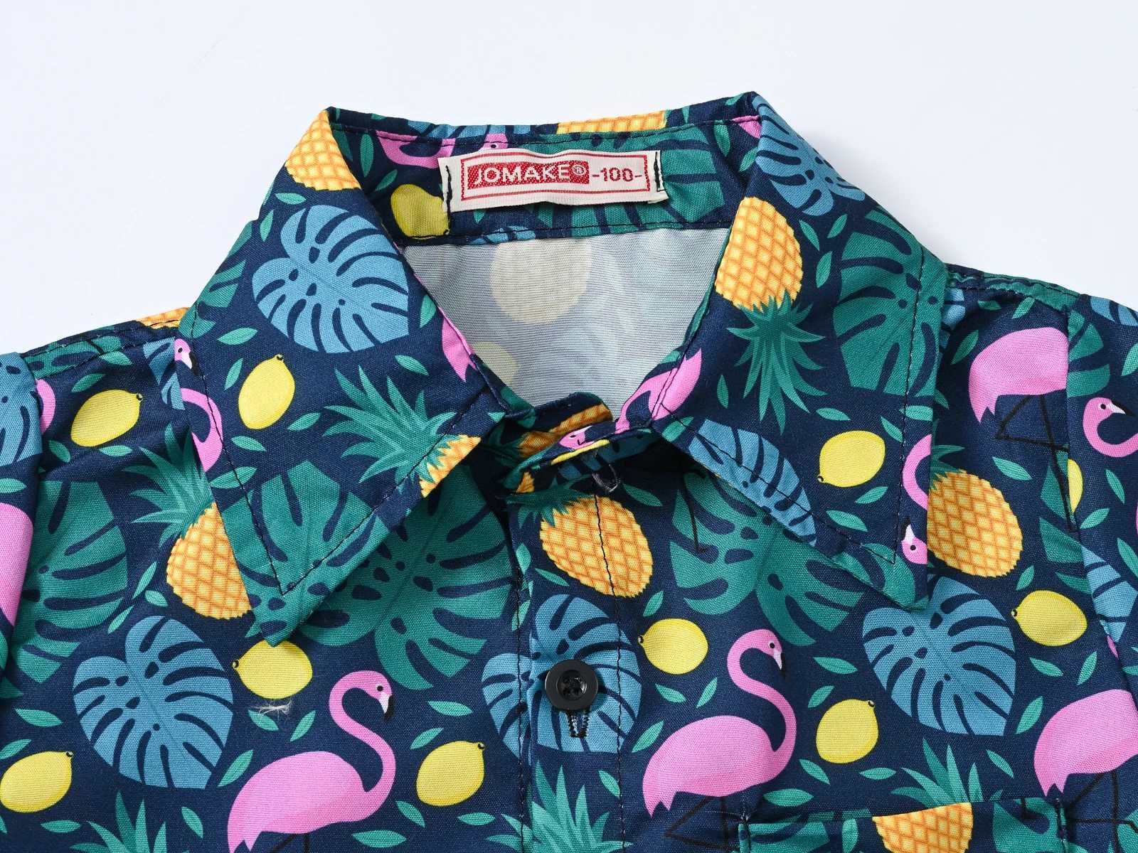 New boys and girls childrens casual clown print fashionable short sleeved baby summer short sleeved shirtW240729