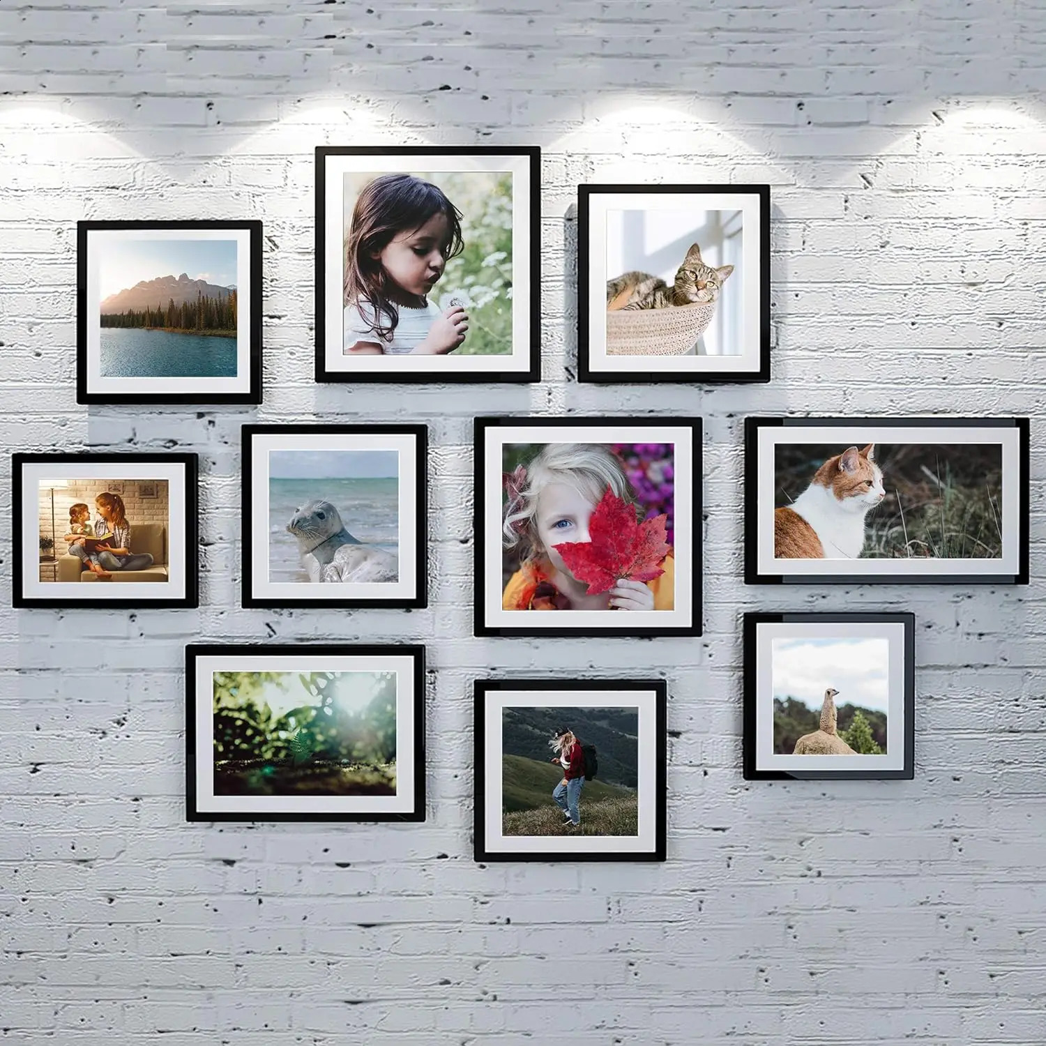 2026 Upsimples 16X20 Picture Frame Set Of 5 Display Pictures 11X14 With Mat Or Without Wall Gallery Poster Frames Black 240722 H260306