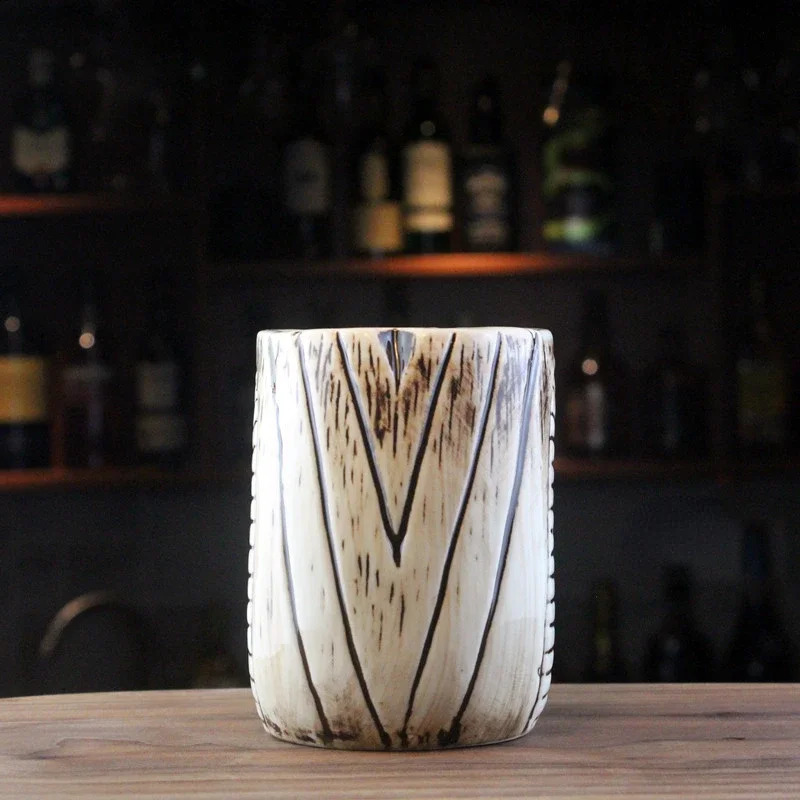 Ceramic Vase 480ml Creative TIKI MUG Hawaii Cocktail Martini Cups Ceramic Mask Cup Funny Cocktail Tiki Cups Bookshelf Decoration 240729