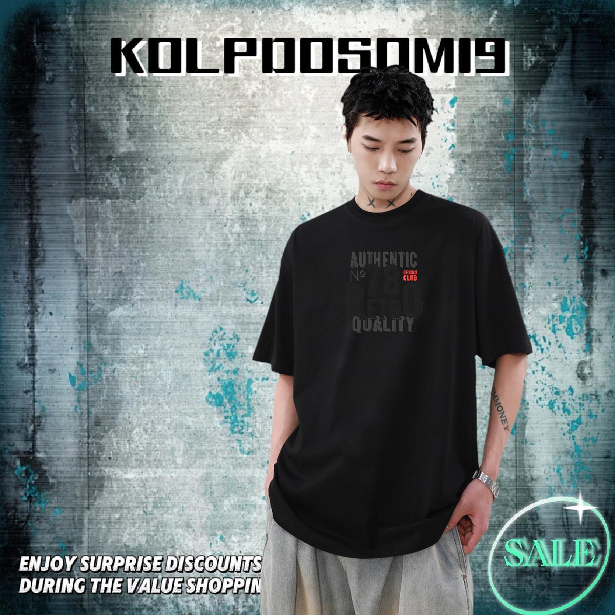Cool Tshirts 230g Pure Cotton Hip Hop Street letter Anime Print Breathable Crew Neck Free Shipping T shirt Tops