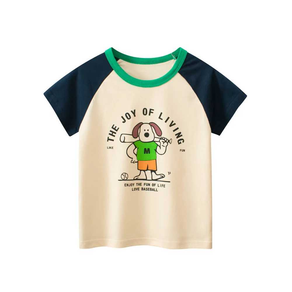 T-shirts 1-9T Cotton Kid Tshirt Toddler Kid Baby Boy Girl Summer Clothes Dogs Print Infant T Shirt Cute Sweet Loose Tee Top OutfitL24729