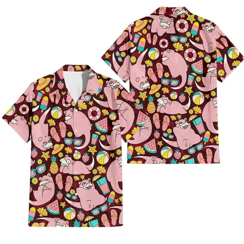 NewChildrens Shirt 3D Fun cartoon Animal Print Childrens Summer Loose Beach Short sleeved Top Boys and Girls ClothingW240729