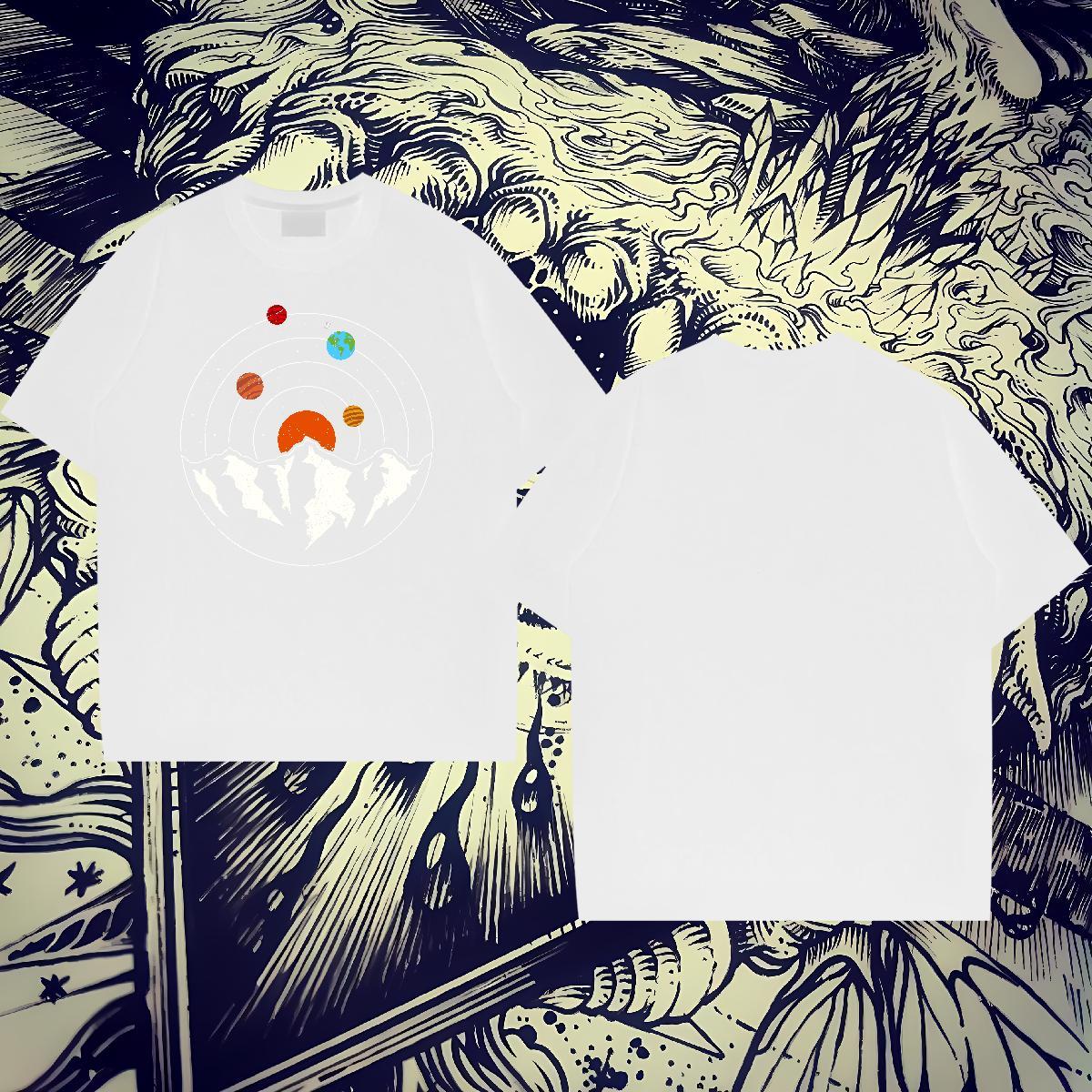 Cool Design Men Tshirts 230g 100% Cotton Sports Casual ET Oversized 4XL Round Neck Short Sleeve New Mens T Shirts Tops