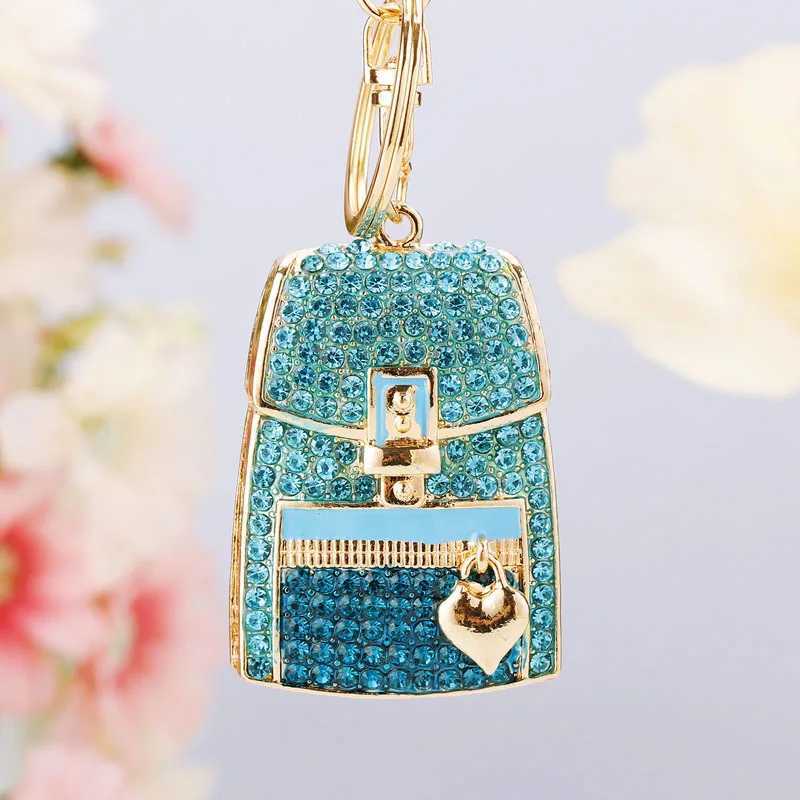 Cute Bag Shaped Keychain Zipper Design Women Girls Mini Backpack Keys Card Keychain Handbag Purse Pendant Key Ring JewelryL240729