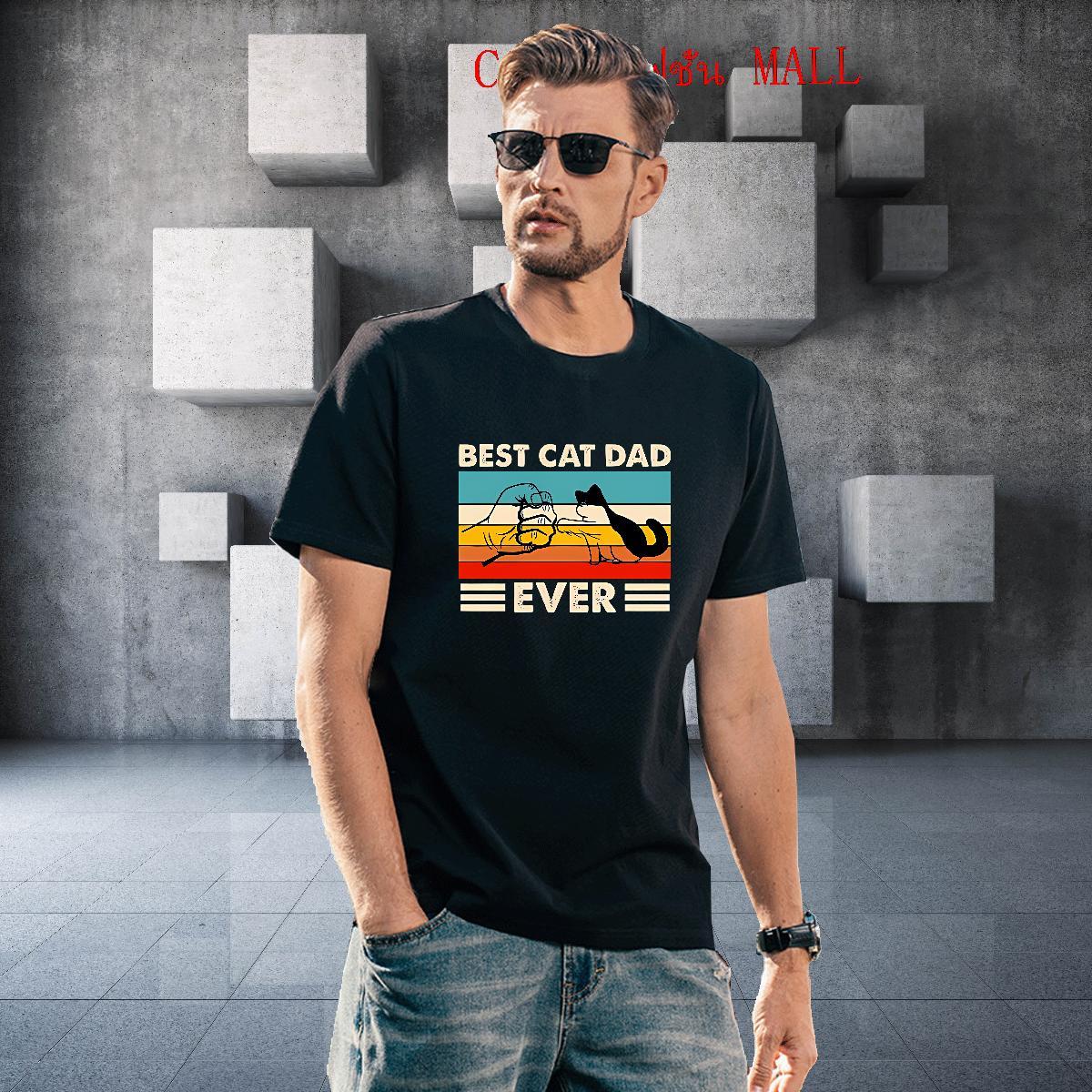 TOP Quality Men Tshirts 230g Pure Cotton Beach cat Oversized 3XL 4XL Short Sleeve O-Neck Custom T-Shirts for Men Tees Shirts