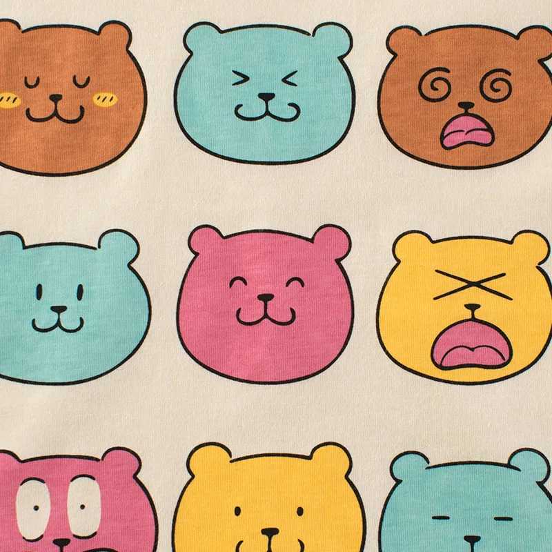 T-shirts 1-9T Toddler Kid Tshirt Baby Girls Clothes Summer Infant Tee Top Cotton Childrens T Shirt Bear Print Girls OutfitL24729