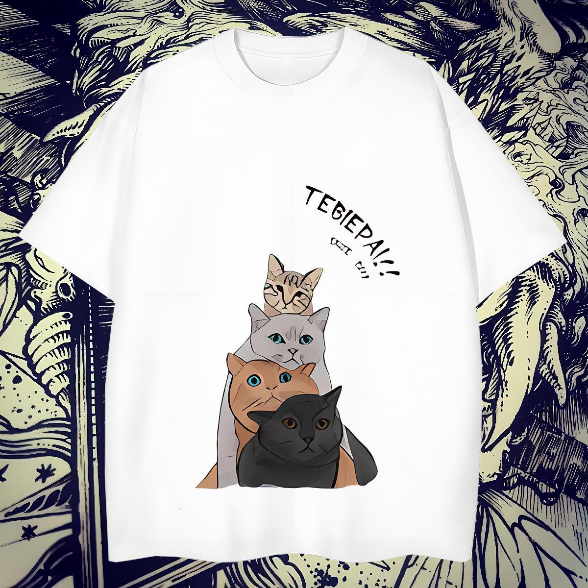 High Quality Men Tees 230g Pure Cotton Daily Outfit cute Custom Printing Breathable Short Sleeve Fashion New Man T Shirts Top Tees