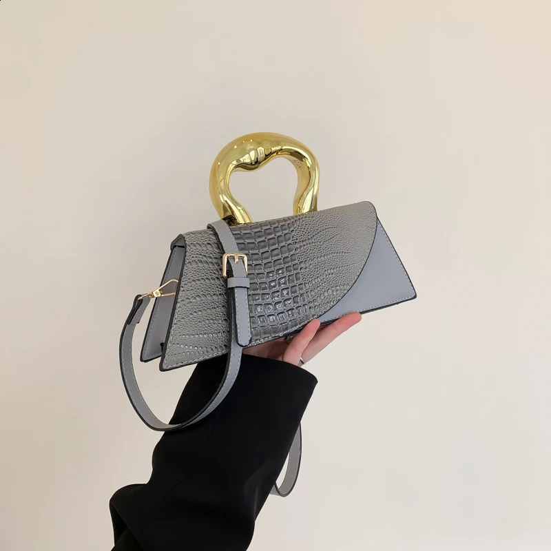Solid Alligator PU Shoulder and Crossbody Bags Personality Style High Quality Hand Bags for Women 2024 Fashion 240729