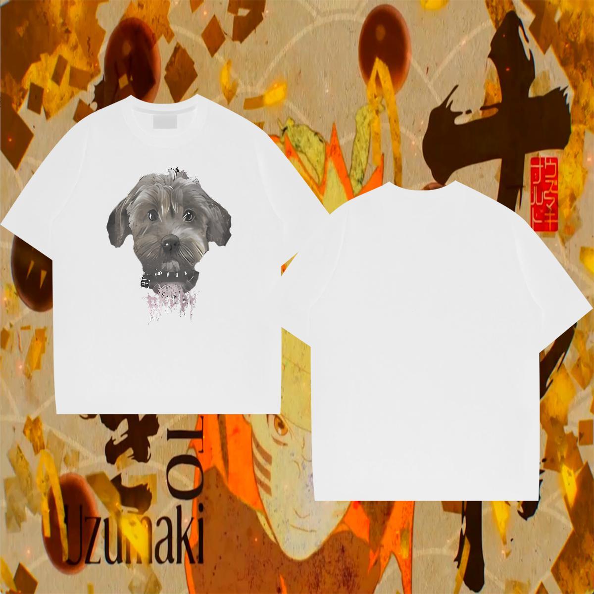 Comfortable Mens Tshirts 230g Pure Cotton Home Outdoor dog DIY Logo Oversized Breathable Brand Mens T Shirts Clothings