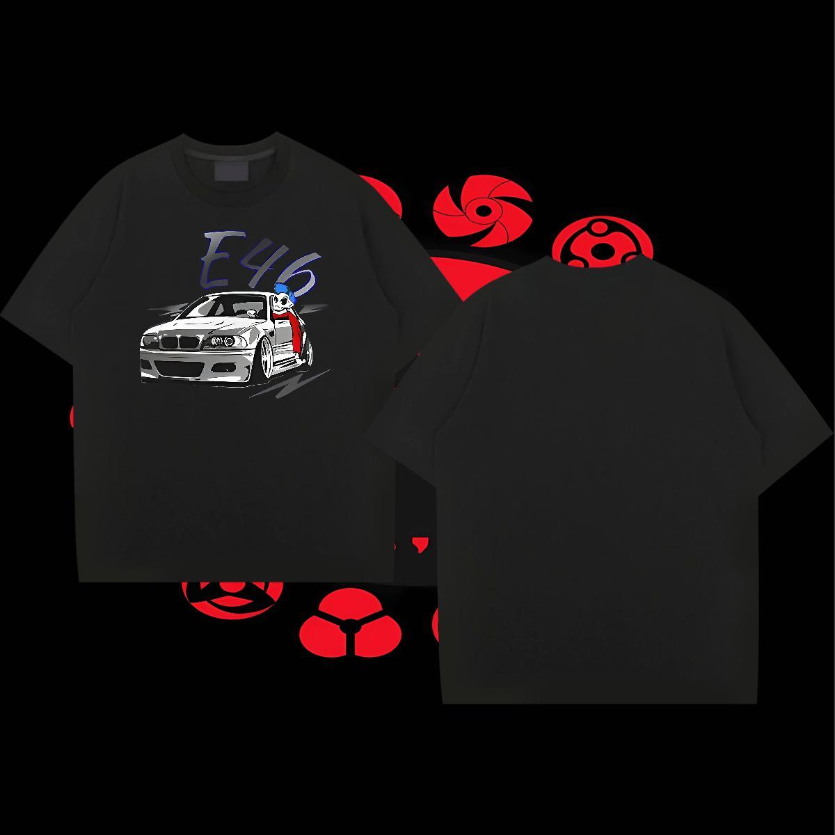 Classic Mens Tshirts 230g Cotton Casual car Anime Breathable Crew Neck Custom T-Shirts Top Tees