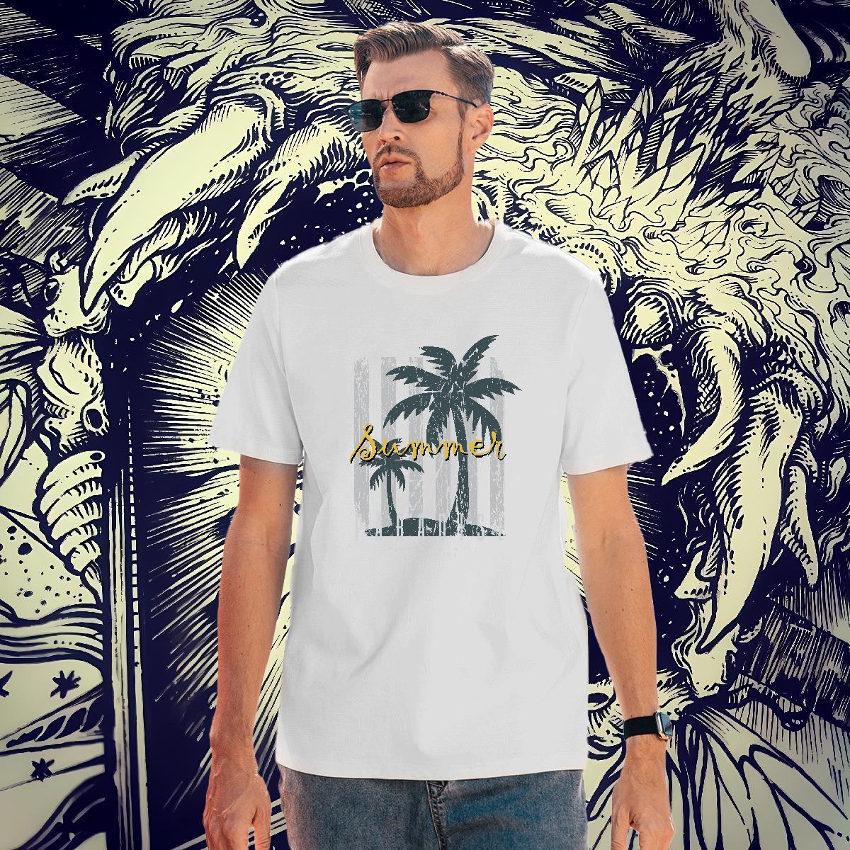 Classic Tshirt for Man Woman 100% Cotton 230g High Street Hip Hop tree DIY Crew Neck Breathable 2024 Designer T-Shirts for Men Tops Tees