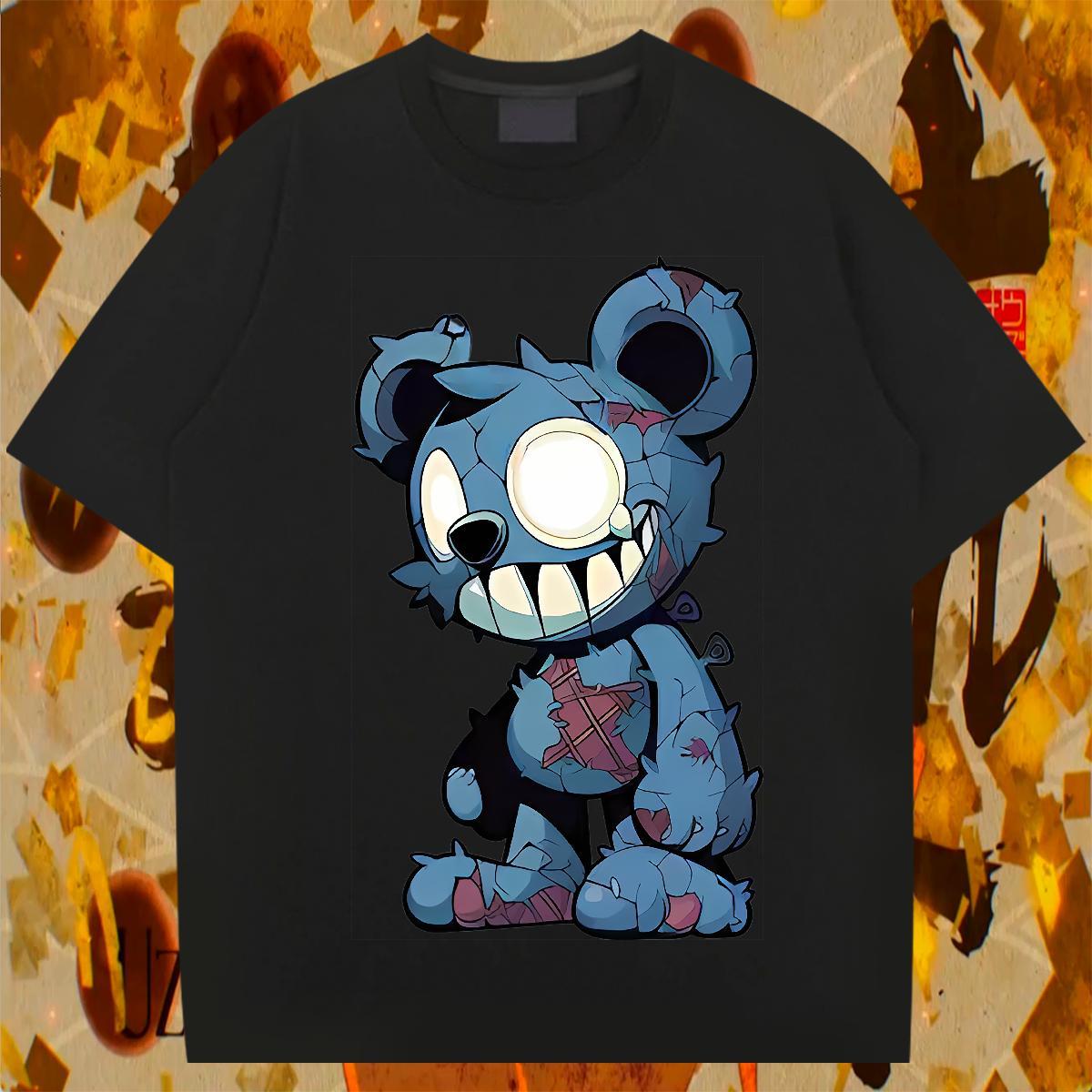 Comfortable Mens Tshirts 230g 100% Cotton Street Wear bear DIY Breathable Classic Casual Mens T Shirts Top Tees