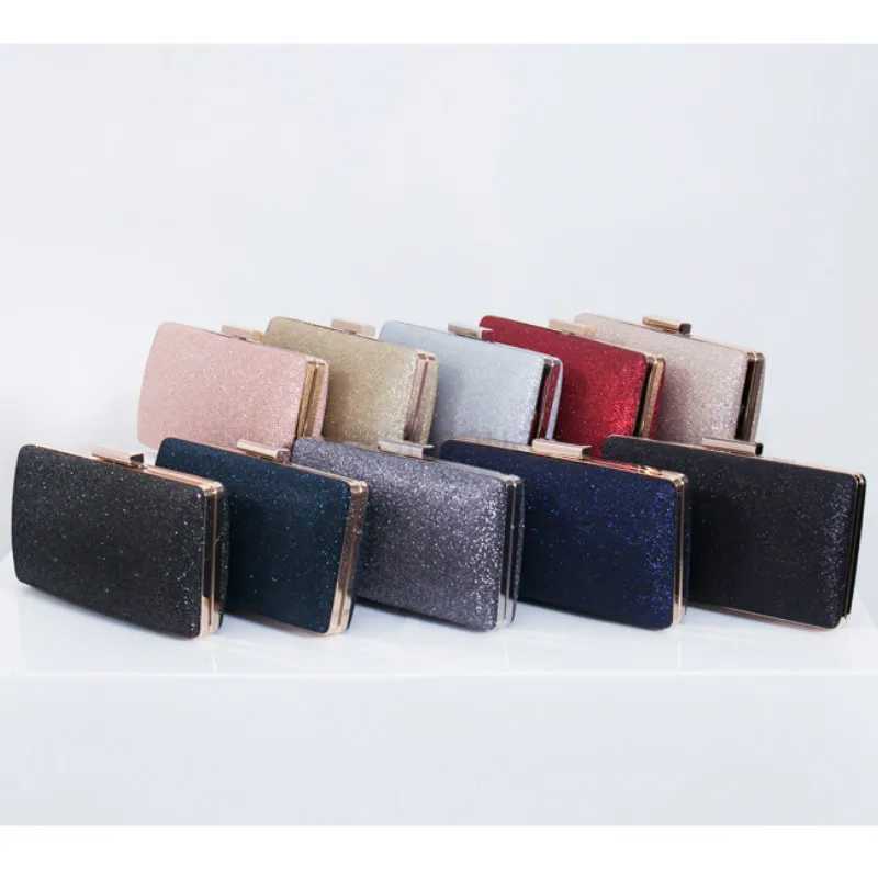 Women Evening Clutch Bag Sequin Clutch Female Crystal Day Clutch Wedding Purse Party Banquet Black/Gold SilverXJ240729