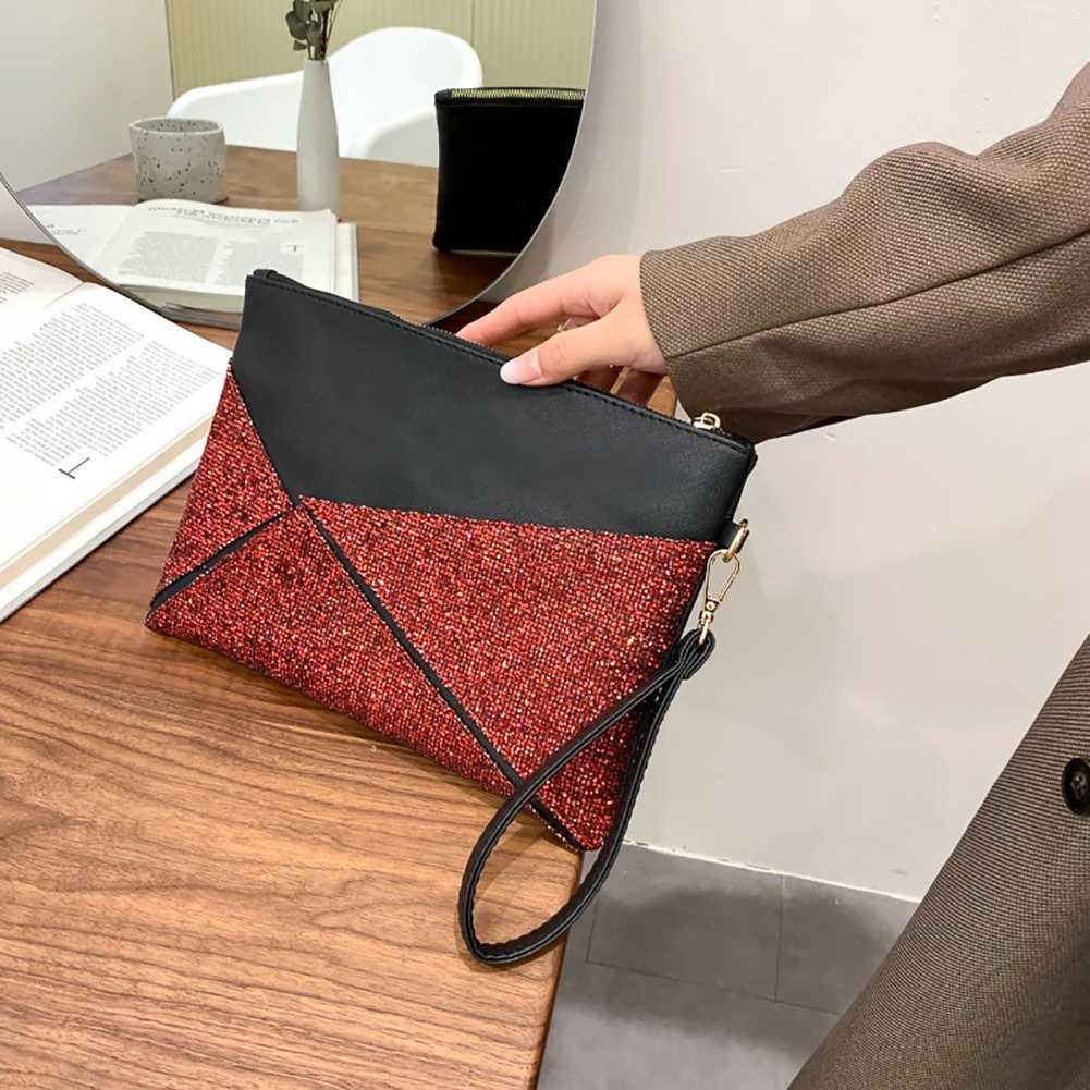 Female PU Leather Diamond Envelope Clutch Bag Women Evening Bag Bridal Wedding Purse Luxury Design Business Quilted Shoulder BagXJ240729