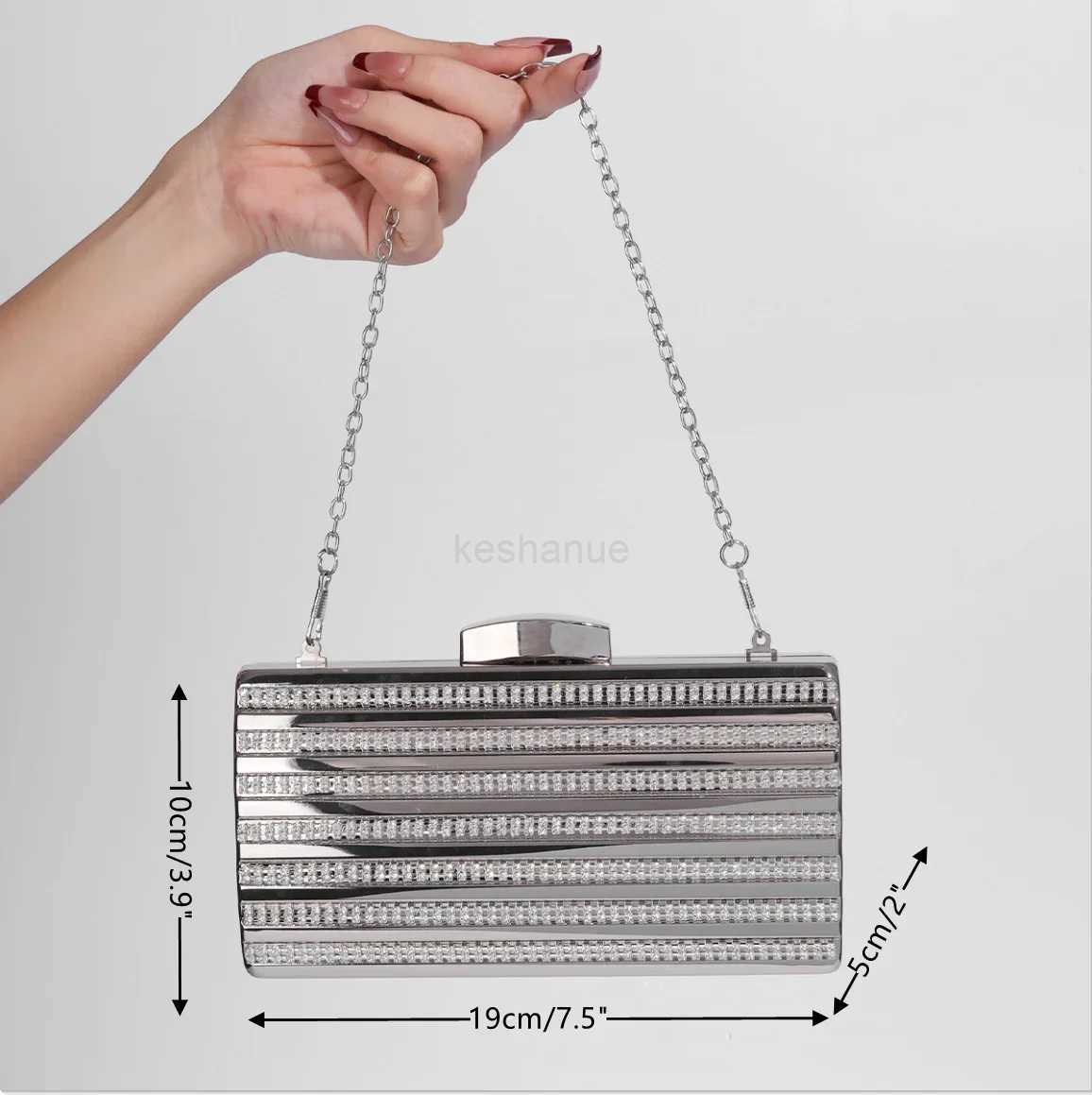 Women Clutches Evening Bags Geometry Rhinestone Acrylic Purses and Handbags Shoulder Crossbody Bag Formal Wedding Prom PartyXJ240729