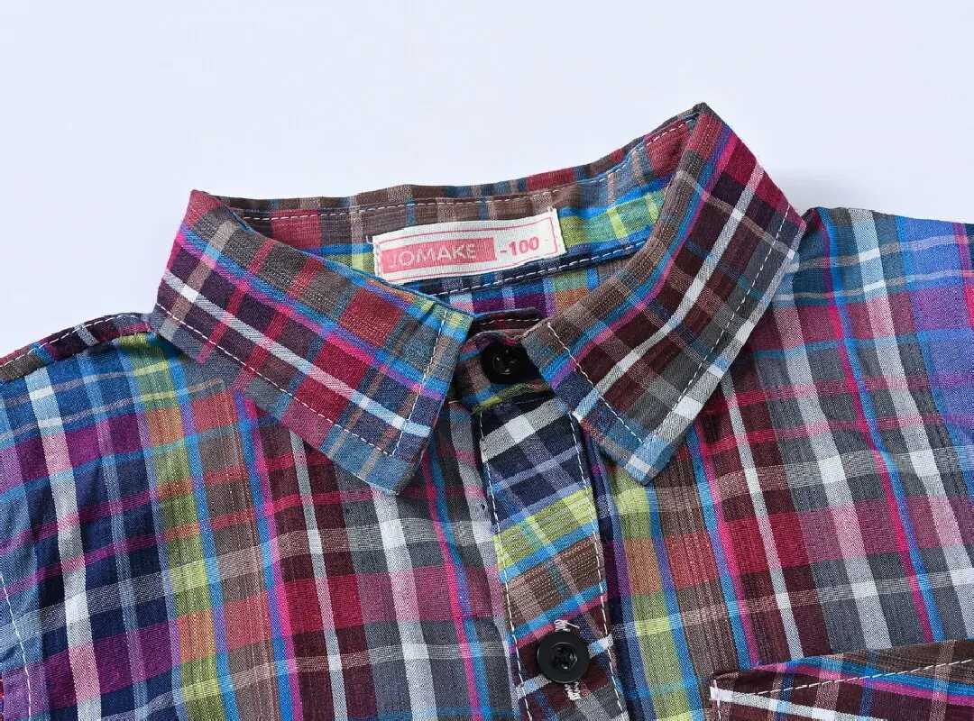 Childrens clothing boys checkered shirt childrens high-qualityW240729