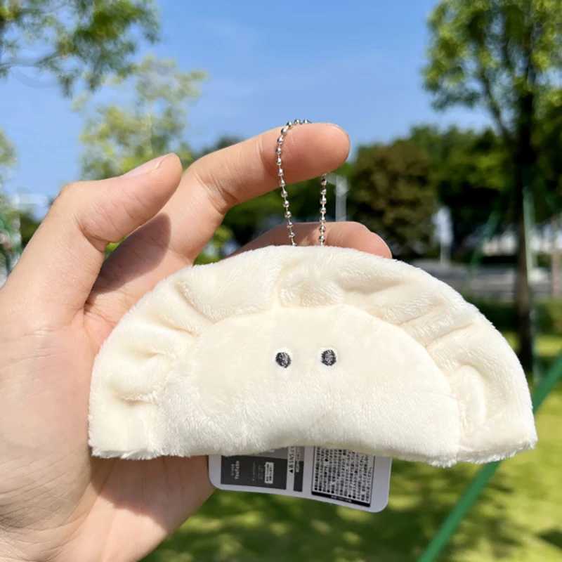 Cute Dumpling Keychains For Bag Pendant Creative Izakaya Food Plush Keychains Wholesale Stuffed Dumpling Doll Funny KeyringsL240729