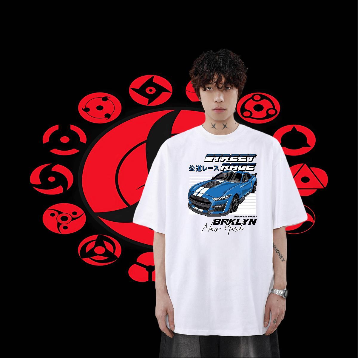 Brand Men Tops Tees 230g Cotton Street Casual car Customized Print Crew Neck 2024 DIY T shirt Wear