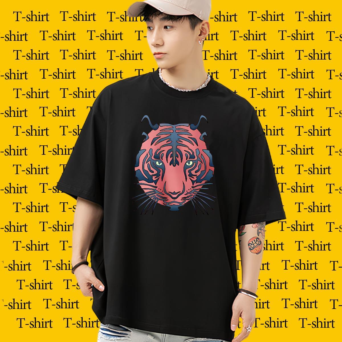 Custom T-Shirts for Men Tops Shirt 230g 100% Cotton Casual Daily Wear Cool Plus Size Custom Crew Neck Breathable Men Tops Tees