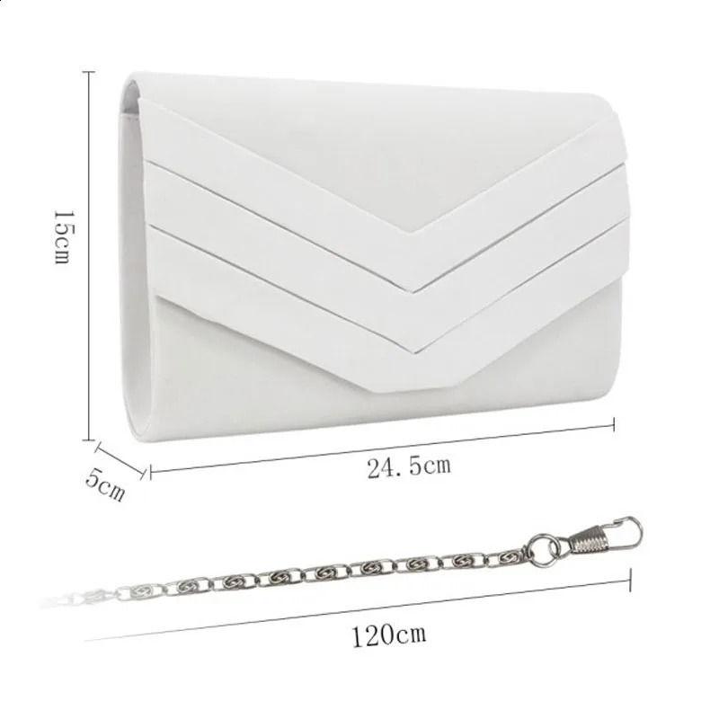 Ladies/women Wedding Hand Shoulder Clutch Evening Purse Veet Dinner Bag for Friends Party Carrying 240729 zhanyishengli