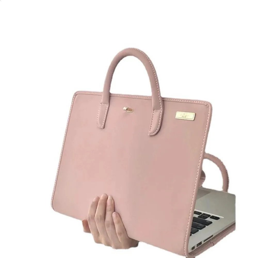 Pink Laptop SlEEve Fashion with Handle PU Laptop Protective Case Laptop Bag 240729