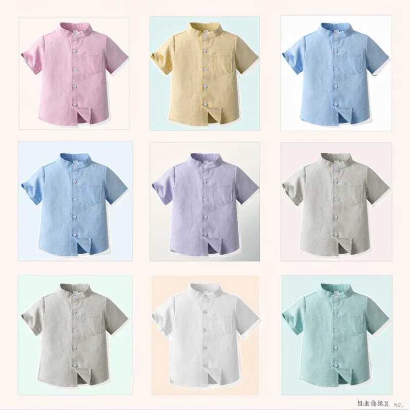 Childrens clothing solid shirts for children boys shirts long sleeved shirts girls and boys clothingW240729