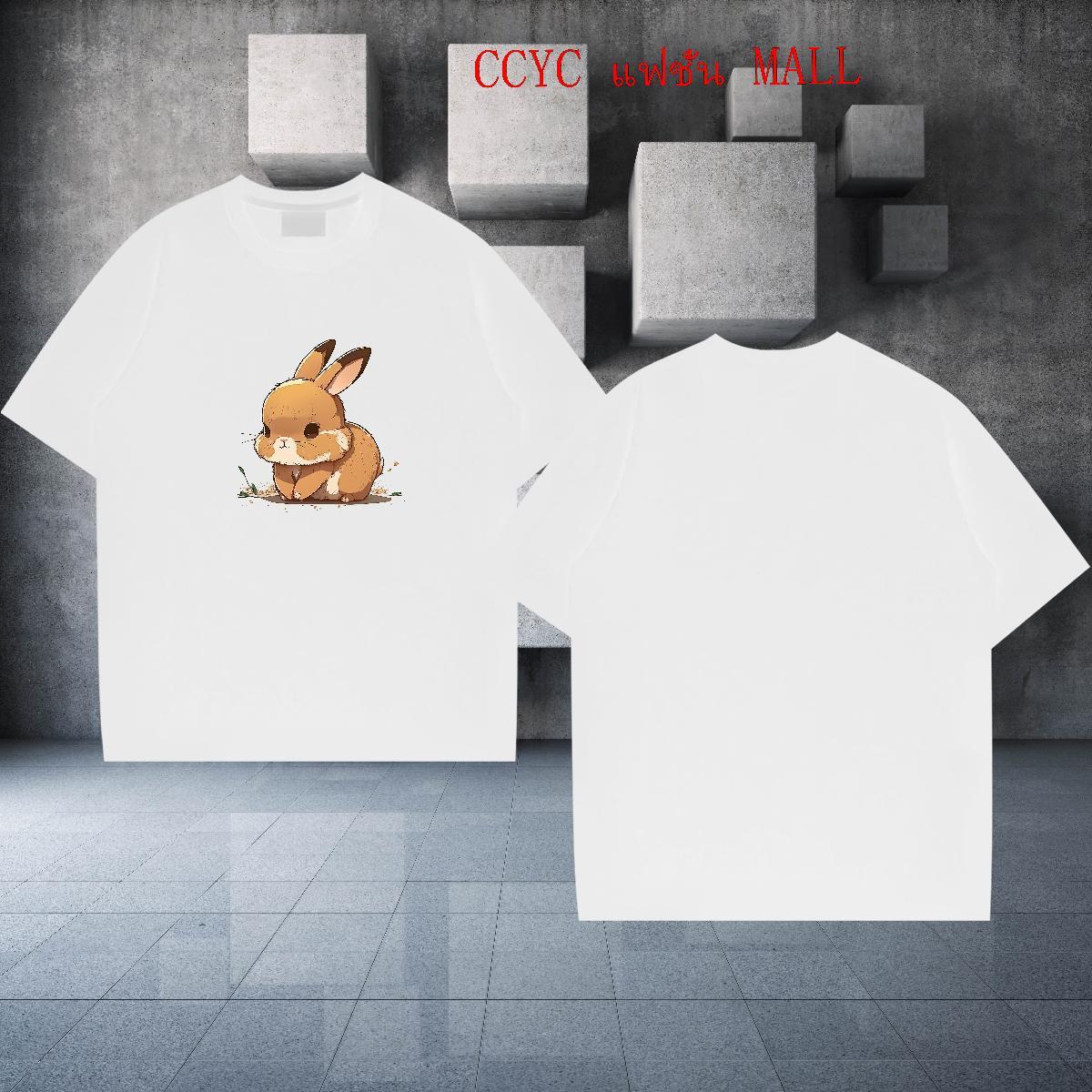 High Quality Men Tops Tees 100% Cotton 230g Summer Casual rabbit Custom Printed Round Neck Short Sleeve Customized Men T Shirts Tops Shirt
