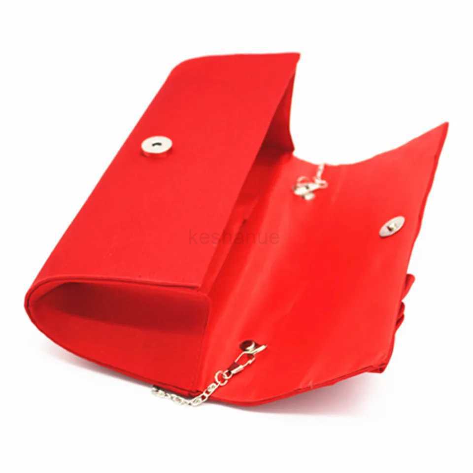 Trendy Rose Evening Purse Women Satin Handbag Dinner Clutch Fashion Banquet Wedding Party Chain Shoulder Crossbody Bag Money BagXJ240729
