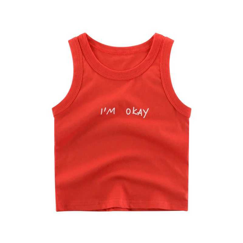 T-shirts 2-8T Boys Tank Summer Sleeveless Cotton Kid Tshirt Toddler Clothes Infant Top Casual Plain Childrens T Shirt Basic Tee OutfitsL24729