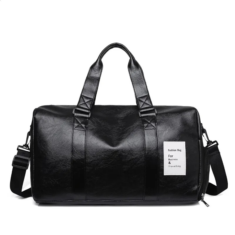 Retro Short Travel Bag Sports Biker Training PU Waterproof Fitness Bag 240729
