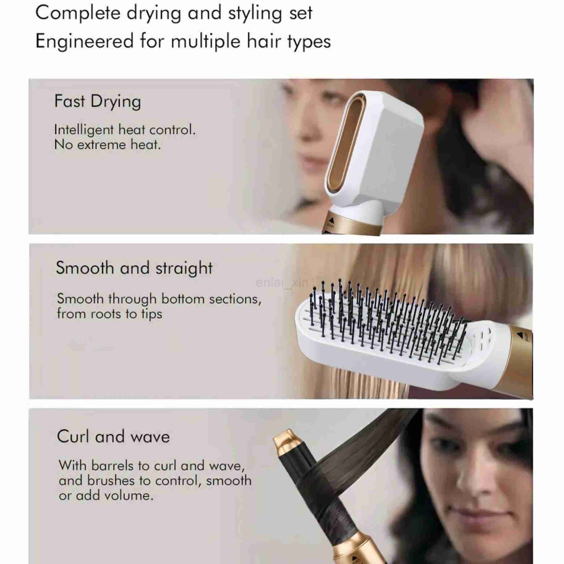 5 in1 Hair Dryer For Hair With Curling Iron Hair Straightener With Hair Brush Hairdryer For Hair Dryer Hair Multi StylerY240729