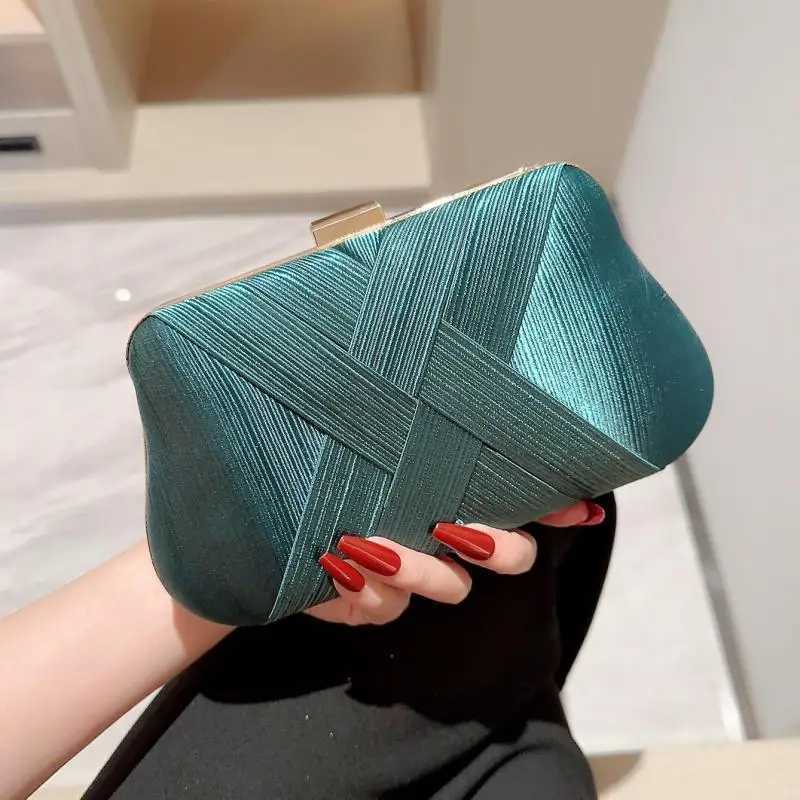 High Quality Silk Women Evening Bags 2024 New Ladies Weave Clutch Purse Shoulder Chain Wedding Party Handbags BagsXJ240729