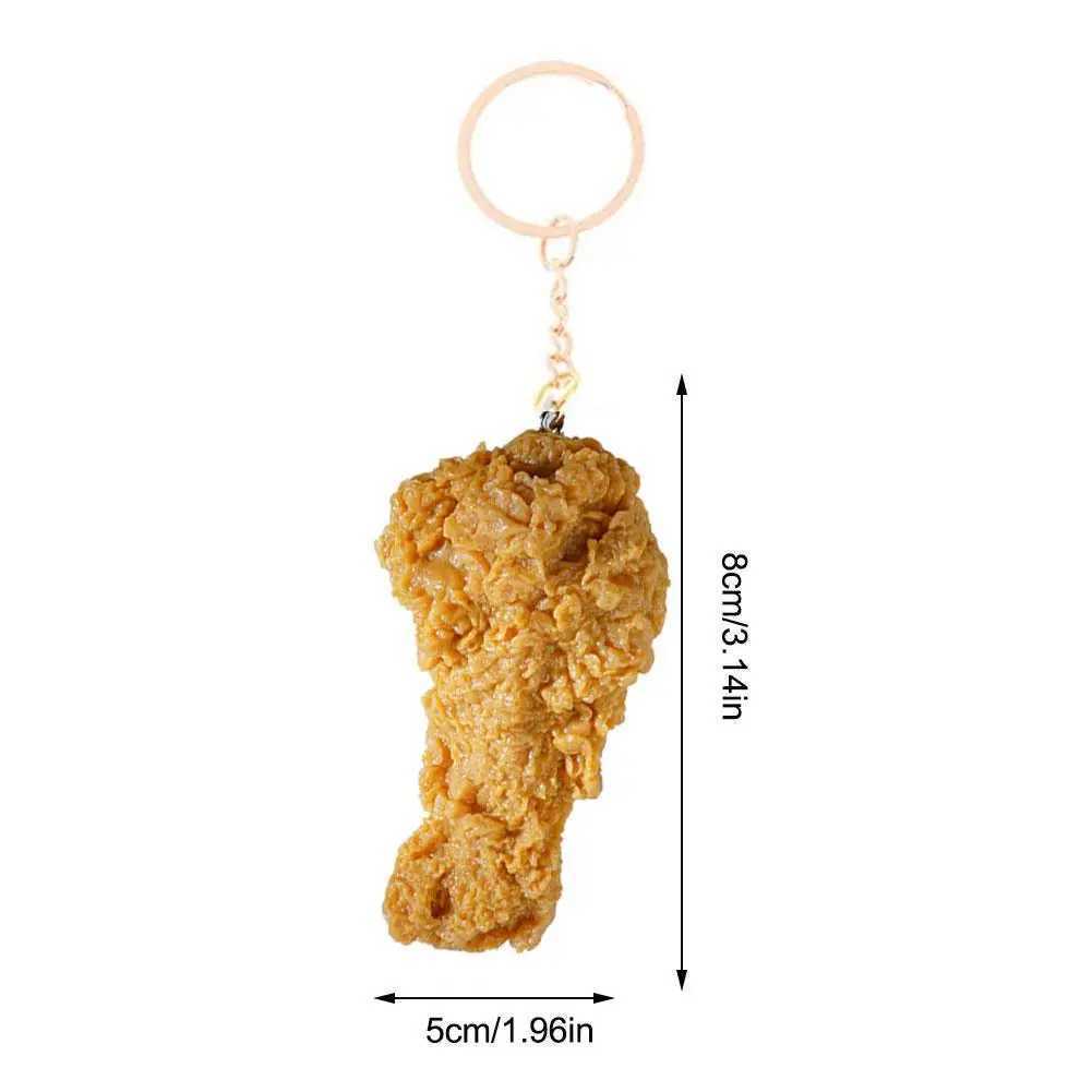 Fried Chicken Simulation Food Keychain French Fries Chicken Nuggets Key Chain For Friend Gift Fashion Creative Food PendantL240729